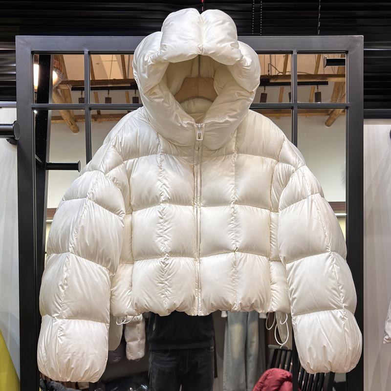 面包服新款加厚90白鸭绒小众外套