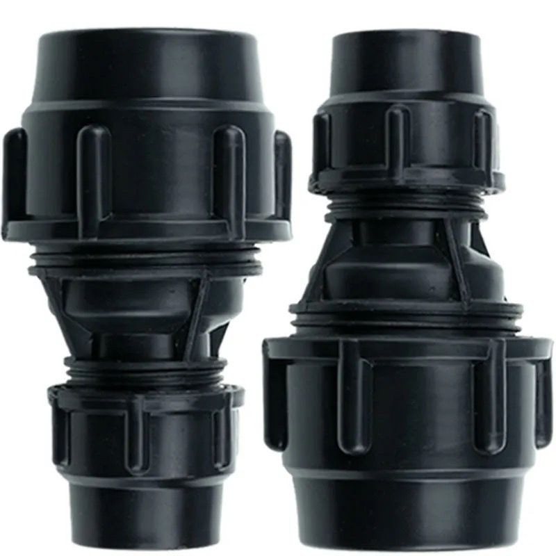 水管异接头塑料配件pe自来水管变径快接直接活接头1寸变6分转4分