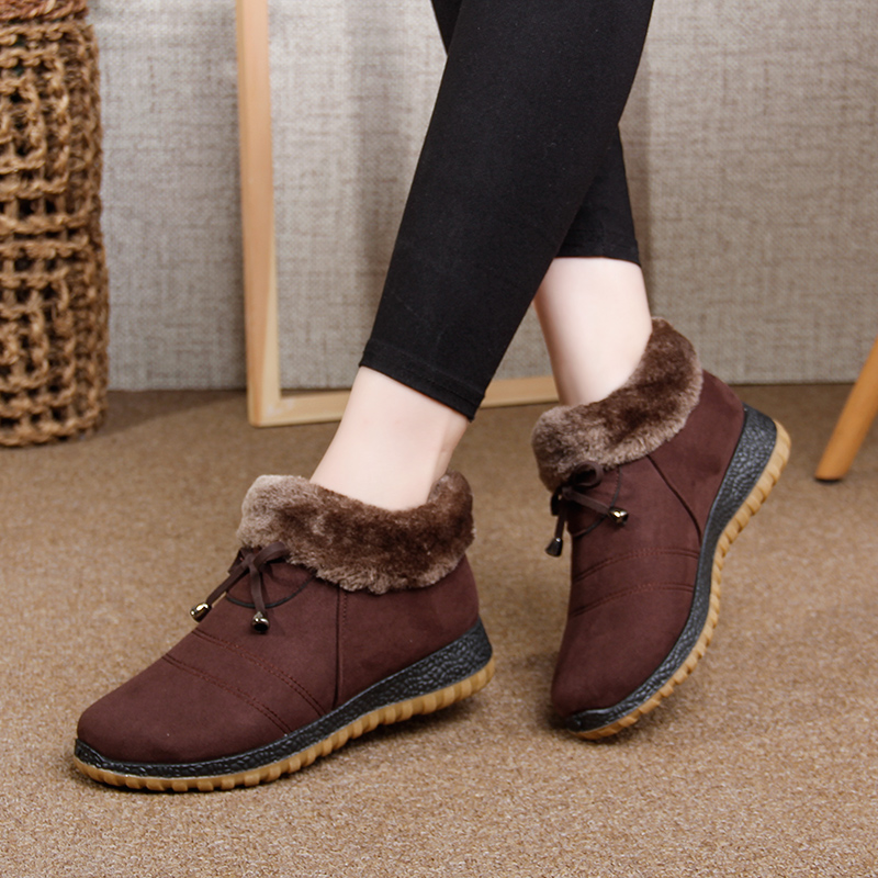 老北京布鞋加绒加厚防滑奶奶棉靴