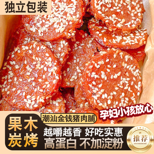 潮汕炭烤猪肉片猪肉脯真空包装炭烤手撕肉干特产小吃休闲零食即食