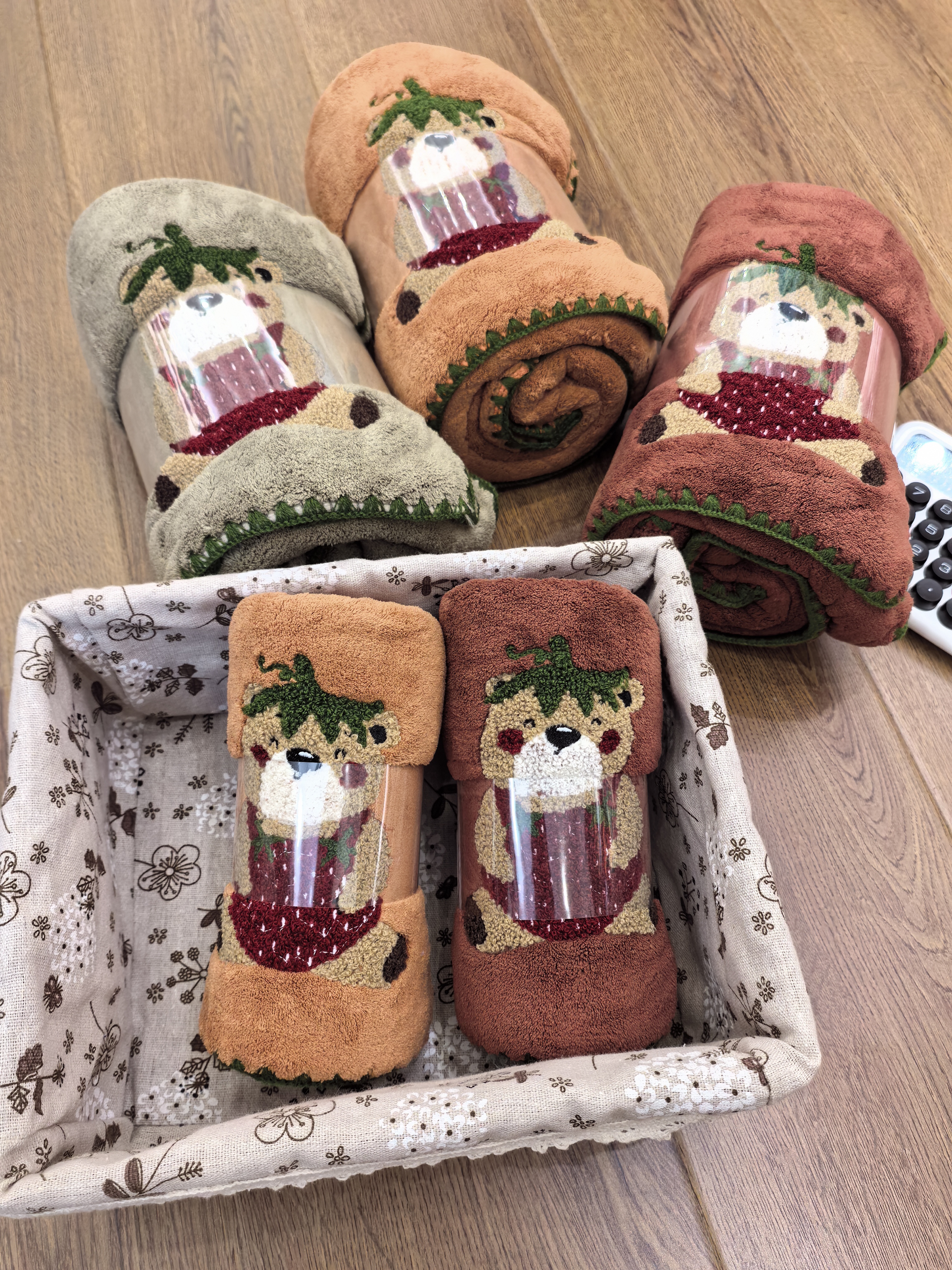 瑾木大抱抱熊毛巾浴巾干发帽珊瑚绒超强吸水加大柔软可爱卡通男女