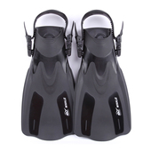 潜水短脚蹼蛙鞋 橡胶扣带轻便专业浮潜训练游泳成人自由泳 可调节式