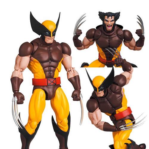 金刚狼可动手办棕色战衣