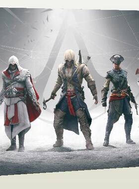 1比6 12寸刺客信条Assassins Creed背景纸兵人人偶模型地台场景