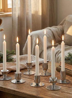 长枝杆状直径22mm金属蜡烛台摆件