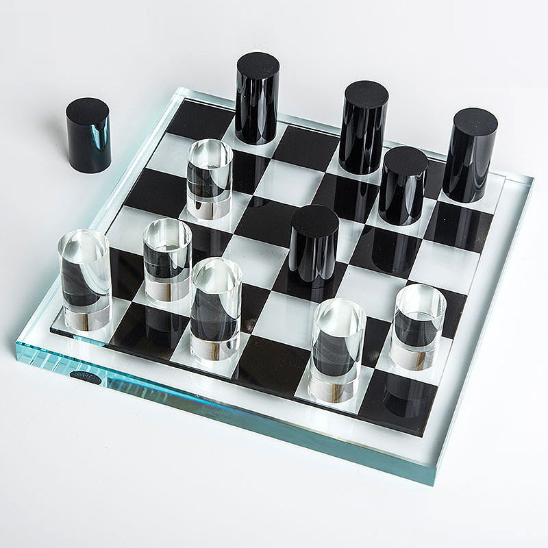 一款意式轻奢水晶棋盘软装饰品