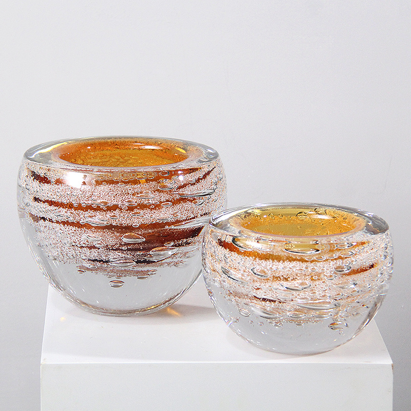 通透水晶玻璃材质-人工吹制而成