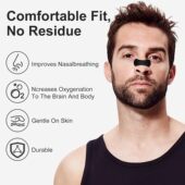 通气止鼾鼻贴物理矫正鼻呼吸Nasaltap成人防打鼾运动黑色弹力绷带