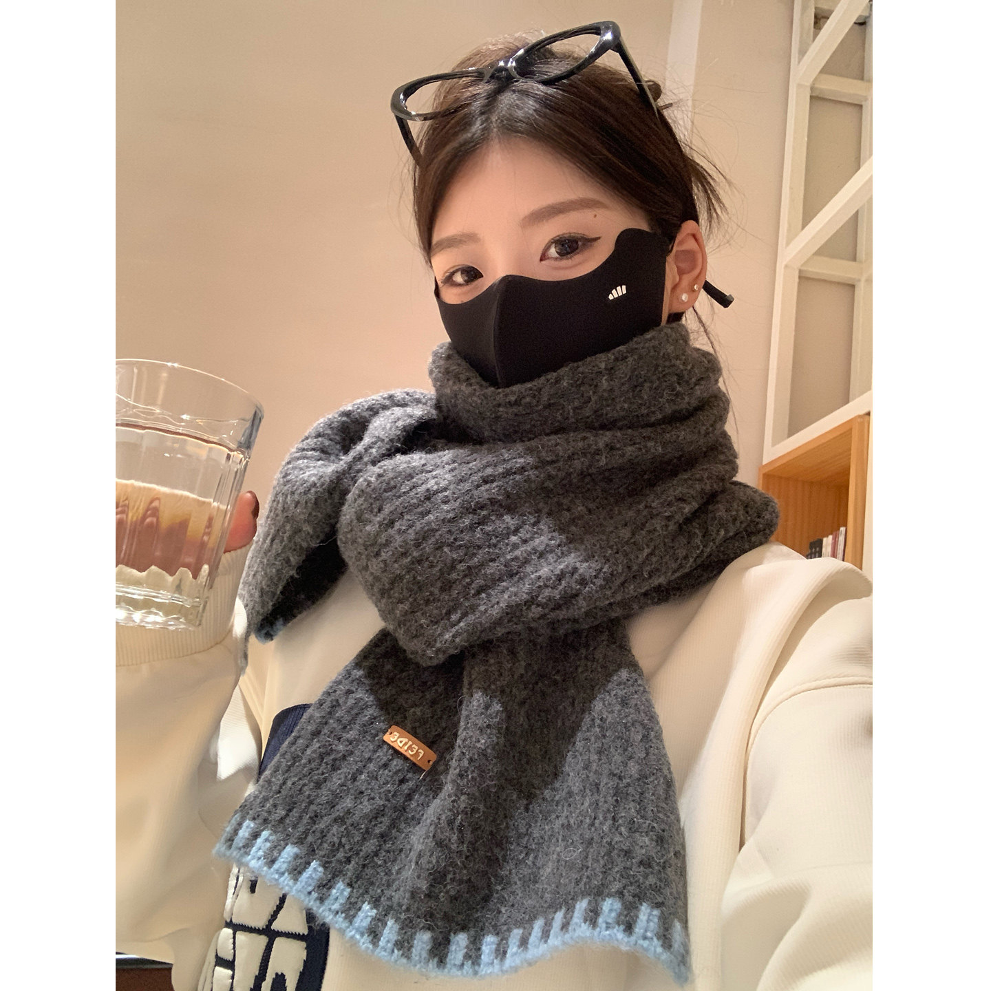灰色围巾女款2025新款冬季加厚韩系氛围感含羊毛混纺学生百搭时尚,服饰配件/皮带/帽子/围巾,围巾/丝巾/披肩,淘宝优惠券,粉丝福利购,淘宝优惠卷
