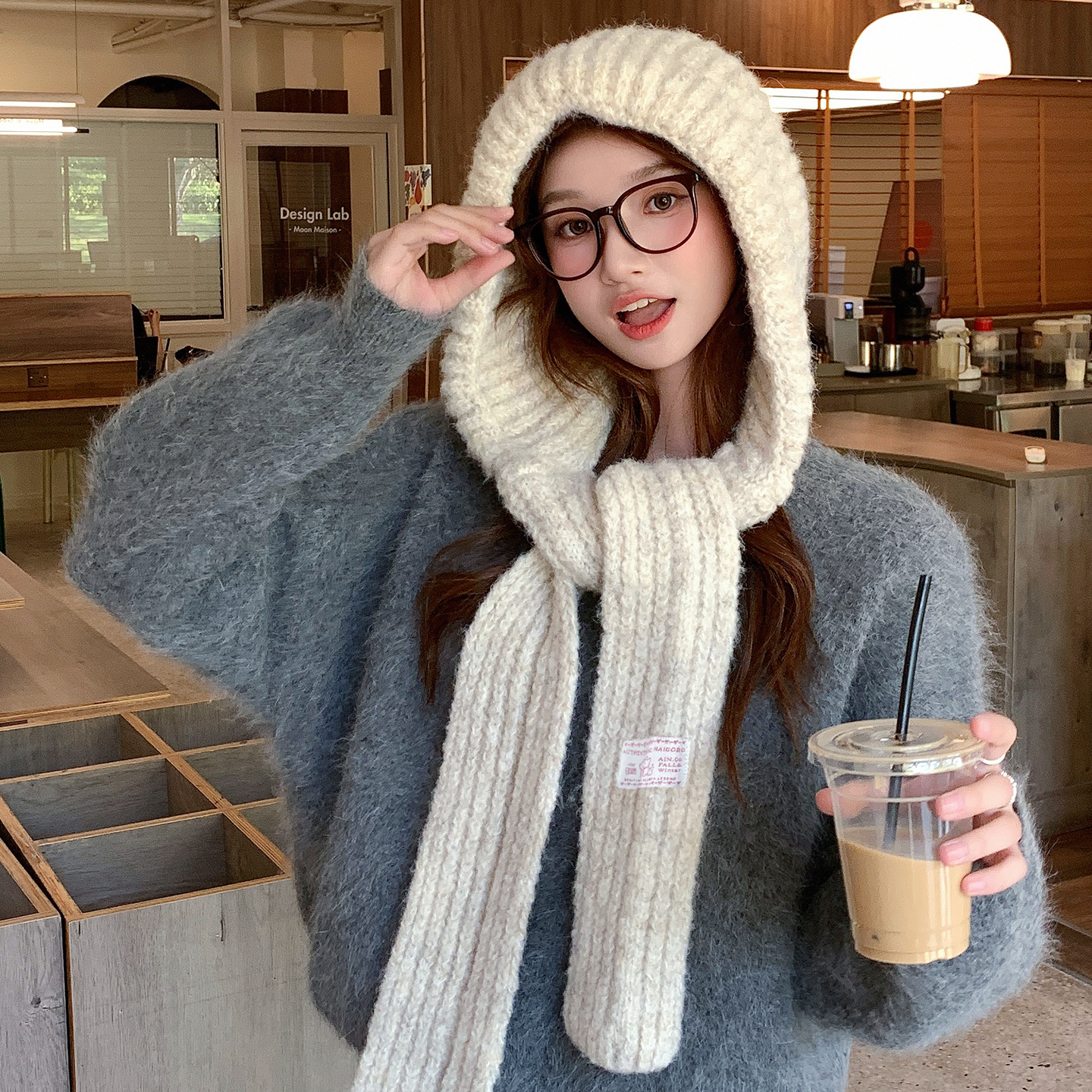 围巾女款2025新款冬季学生高级感