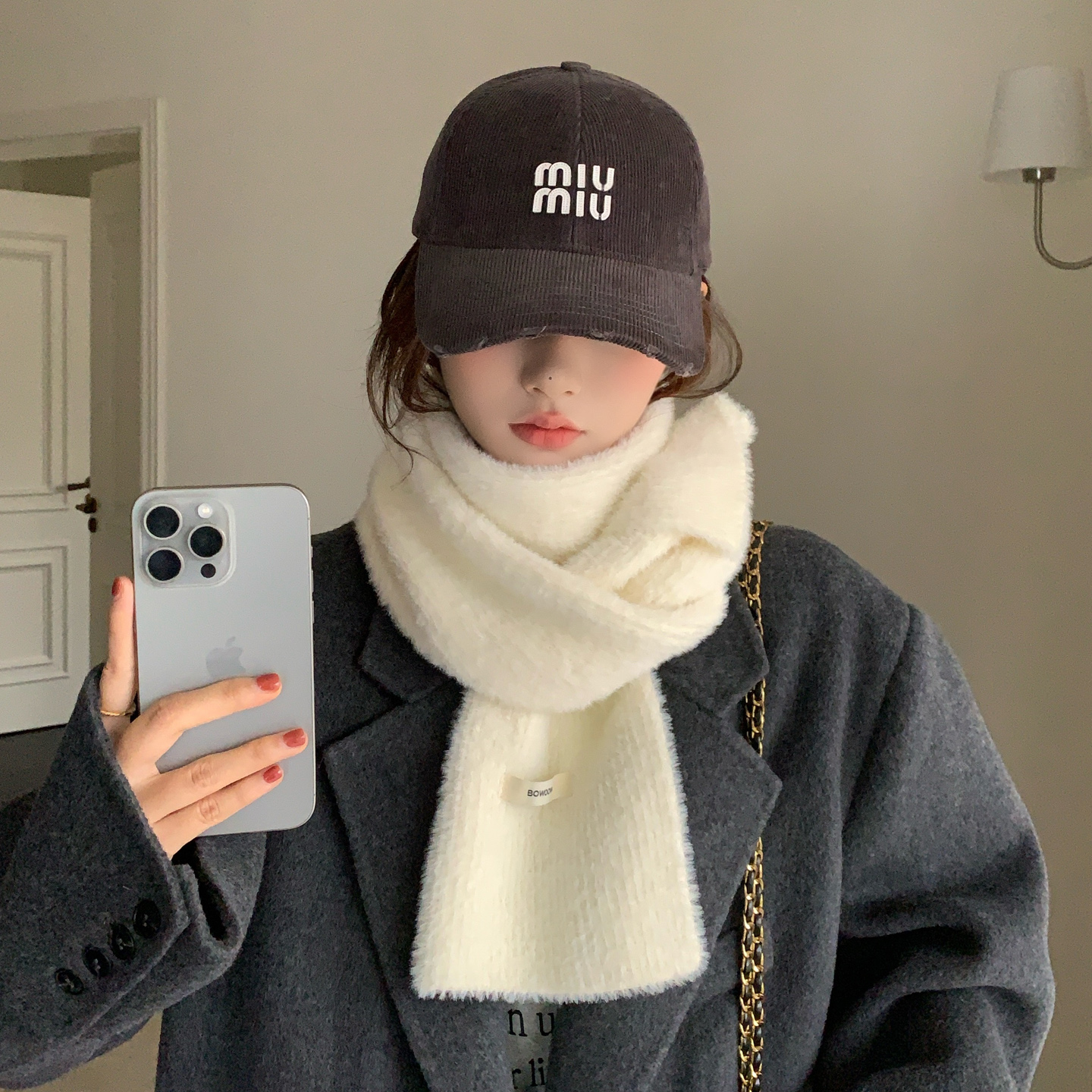 围巾女款2025新款冬季学生高级感