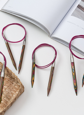 Knitpro印度进口编织工具KP针 SYMFONIE80厘米环形针桦木毛线针