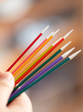 Knitpro印度进口编织针 ZING彩色15~20cm短棒针手工DIY工具毛线针