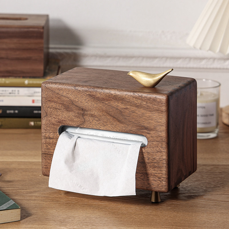 黑胡桃木纸巾盒新中式实木茶几收纳盒客厅餐桌抽纸盒餐巾创意摆件,家居饰品,装饰纸巾盒,淘宝优惠券,粉丝福利购,淘宝优惠卷
