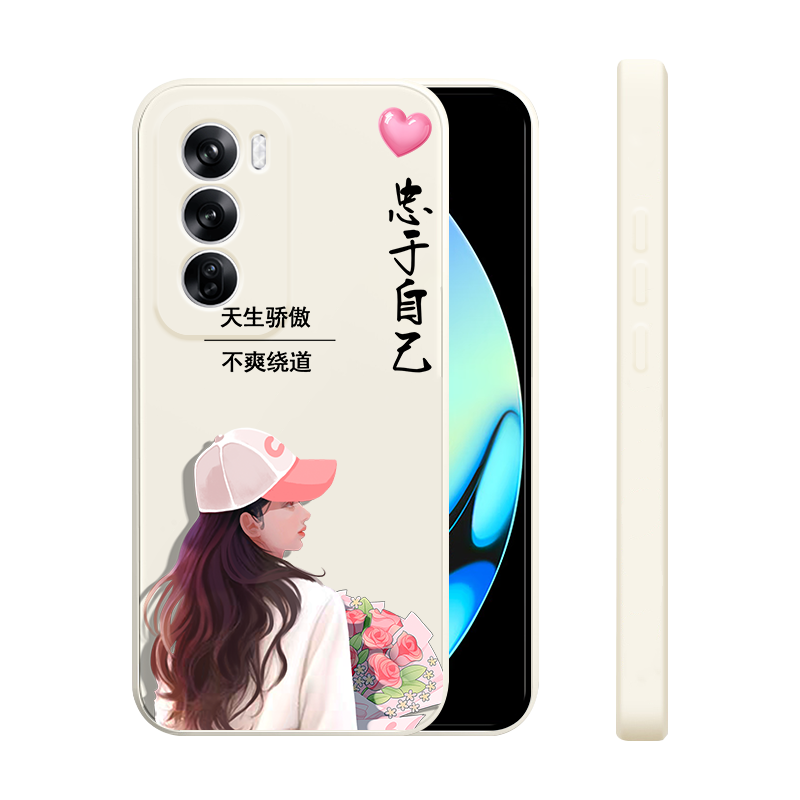适用opporeno12手机壳新款Reno12pro液态硅胶软壳女款超薄OPPO时尚镜头全包防摔12por个性创意保护套