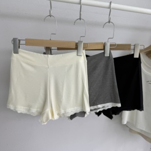 短裤 黛美芮新款 女无痕舒适安全裤 内裤 头夏 蕾丝花边拼接高腰打底裤