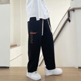 2025春秋新款Ins港风男装宽松卫裤男运动裤长裤休闲裤男ZD193-P25，男装休闲裤，星座1703A-1