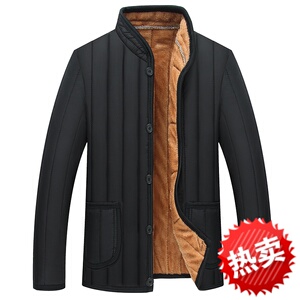 冬季新款爸爸装中老年加绒黄毛内胆加厚保暖棉衣棉服外套MY04-P22图片