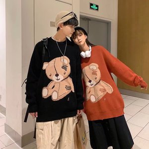 21秋冬季ins港风毛衣男秋冬加厚宽松百搭线衣潮流个性针织M03-P36图片