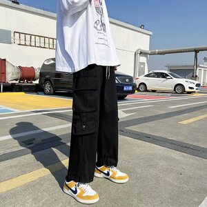 2025春季新款直筒宽松潮牌学生阔腿坠感休闲百搭裤子男K1759-P28图片