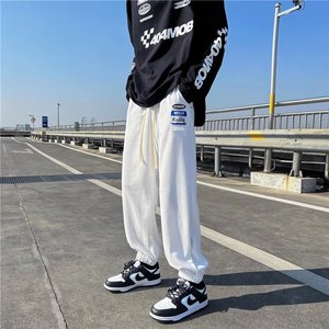 2025春秋季华夫格宽松百搭束脚运动裤港风ins潮牌休闲裤DX29-P30图片