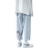 21年秋季主推~`港风印花阔腿裤男女中性卡通百搭牛仔裤BK156-P30，男装牛仔裤，星座1703A-1