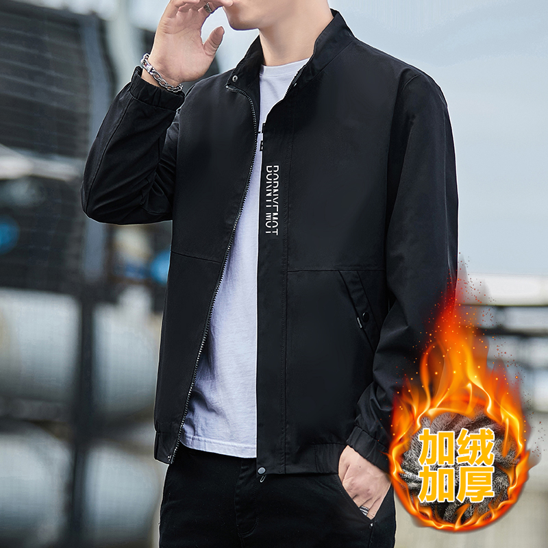 21年冬季大货主推男士加绒夹克韩版刺绣休闲上衣外套JK1938-P40，男装夹克，星座1703A-1