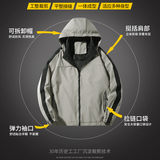 2025春秋新款大码男士潮流拼色休闲运动夹克连帽外套JK1860-P55，男装夹克，星座1703A-1