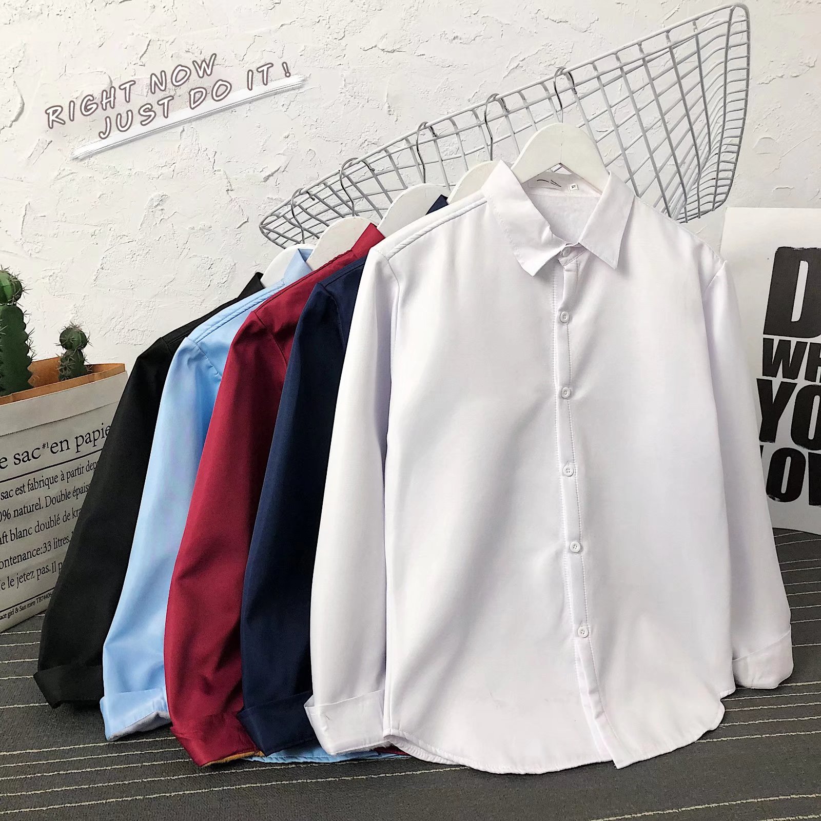 大力主推5618A加绒-P28冬季男士修身长袖衬衫加厚商务男纯色衬衣,男装衬衫,星座1703A-1