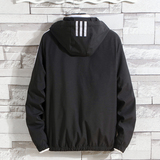 21年秋季ins港简约潮三条杠男士韩版潮流连帽外套JK652-P28，女装短外套，星座1703A-1