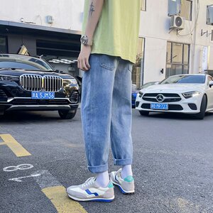 2025春秋新款韩版潮流ins痞帅百搭修身直筒学生哈伦裤 K029 -P35图片