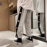 2025秋季新款isn港风印花九分束脚裤卫裤男潮百搭休闲裤T128-P30，男装休闲裤，星座1703A-1