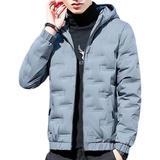 2025冬季轻薄短款大码连帽辑格棉服棉衣潮流面包服男M9228-P43，男装棉衣，星座1703A-1