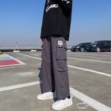 2025春季新款直筒宽松潮牌学生阔腿坠感休闲百搭裤子男K1759-P28，男装休闲裤，星座1703A-1
