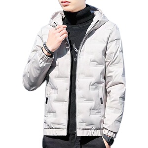 2025冬季+轻薄短款大码连帽辑格棉服棉衣潮流面包服男M9228-P43图片