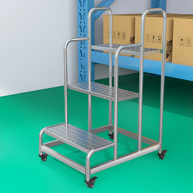 不锈钢加厚移动登高凳厂直销