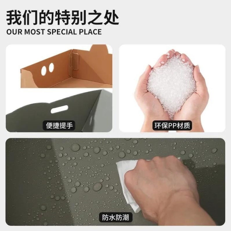 免清理猫砂盆猫咪一次性猫砂盆大号折叠便携临时猫砂盒车载出远门