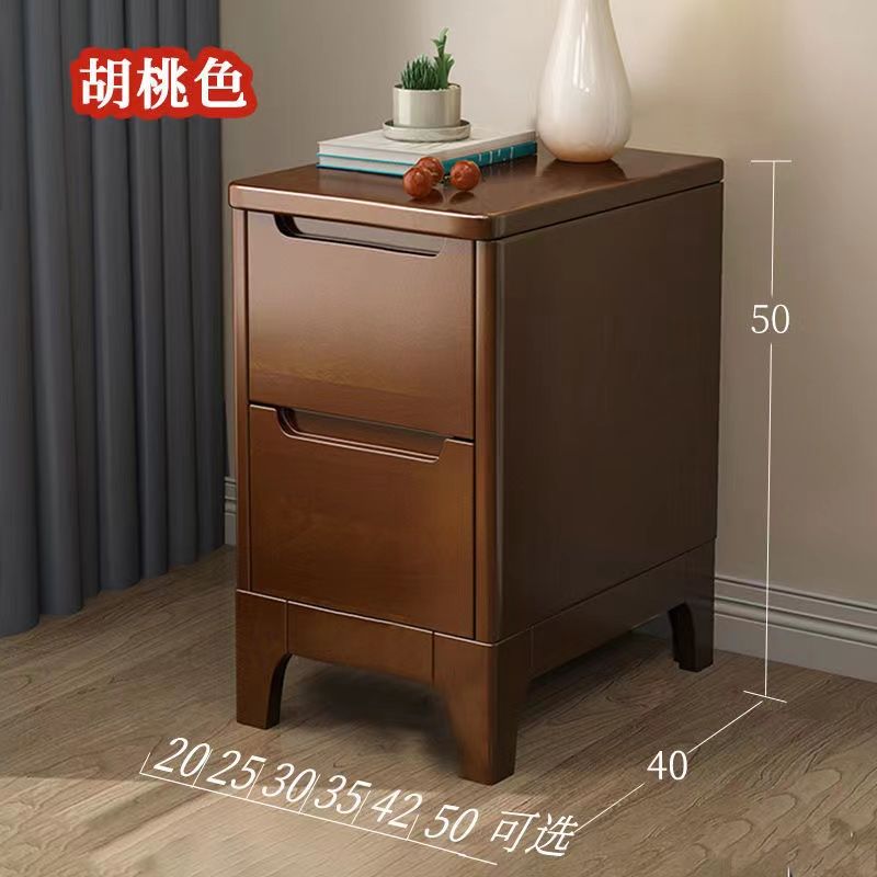 全实木床头柜卧室简约现代简迷你超窄北欧宿舍收纳柜床边储物柜子