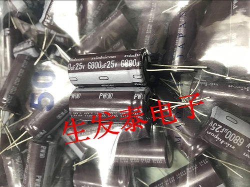 25V6800UF /6800UF 25V日本尼吉康 Nichicon 铝电解电容  18X40