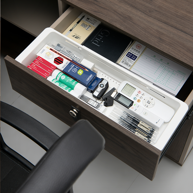 抽屉收纳盒内置可伸缩分层置物架