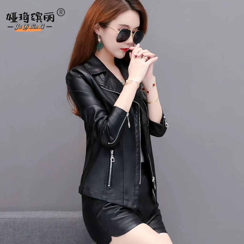 2025秋季新品皮衣女短款百搭小外套春秋韩版修身显瘦时尚皮夹克潮