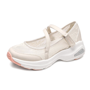 骆驼女鞋夏季新款网面鞋女镂空透气轻弹厚底网鞋单鞋女妈妈鞋