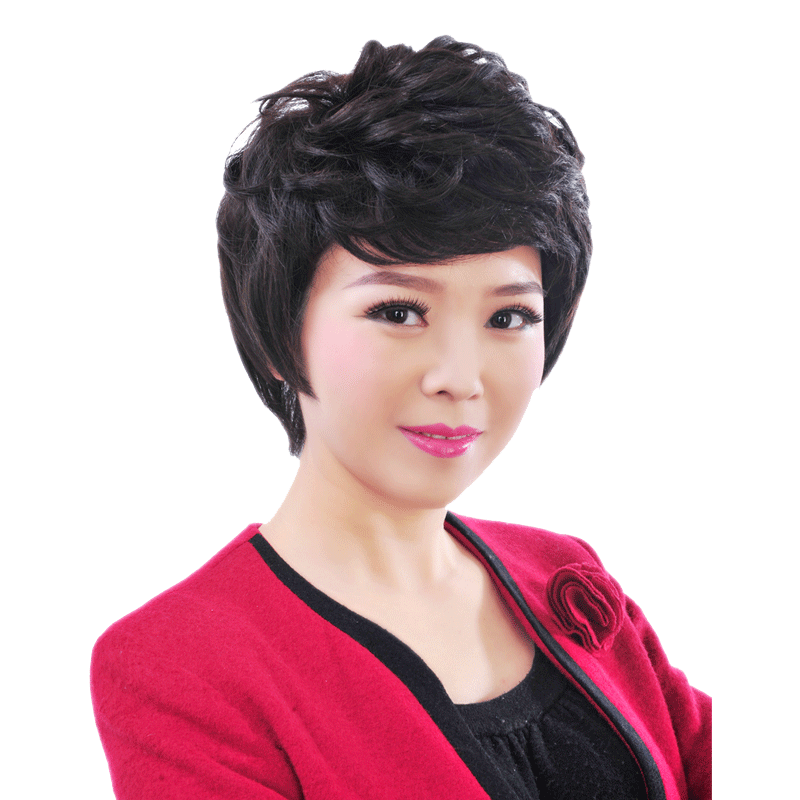 手织中老年头套时尚风女士真发