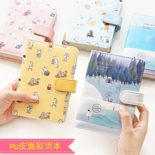 彩页笔记本金谷磁扣日记本手帐本