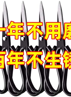 德国进口不锈钢剪刀家用菜刀王多功能剪子黑色尖头剪纸裁缝可用锋