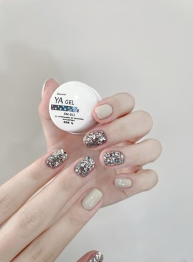 爆闪系列YA gel罐装DM系列闪粉甲油胶实显白光疗甲油胶色024