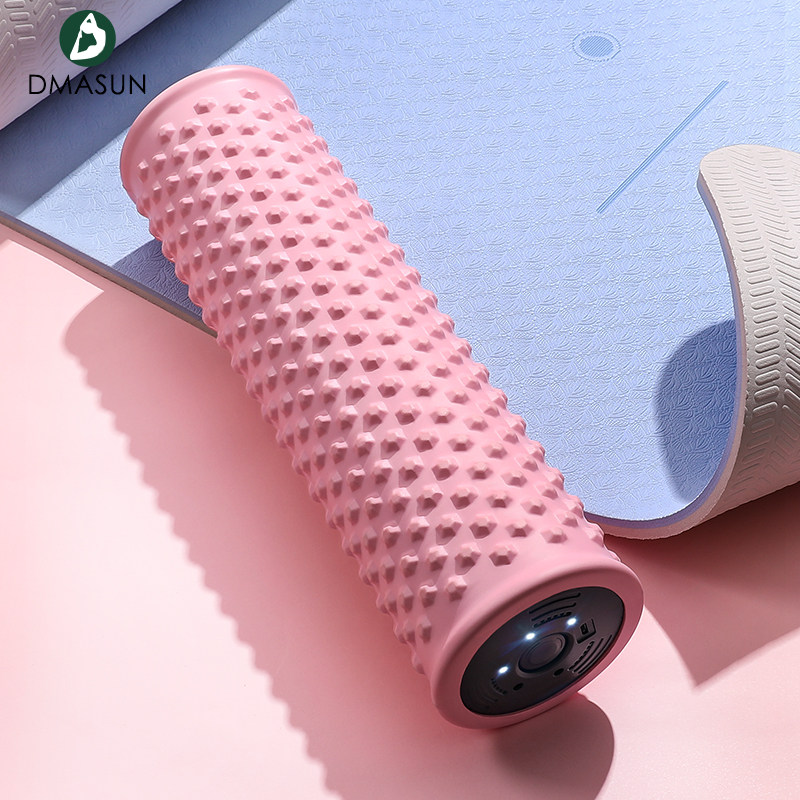 迪玛森电动泡沫轴肌肉放松按摩器瘦腿滚轴初学者筋膜枪狼牙棒健身