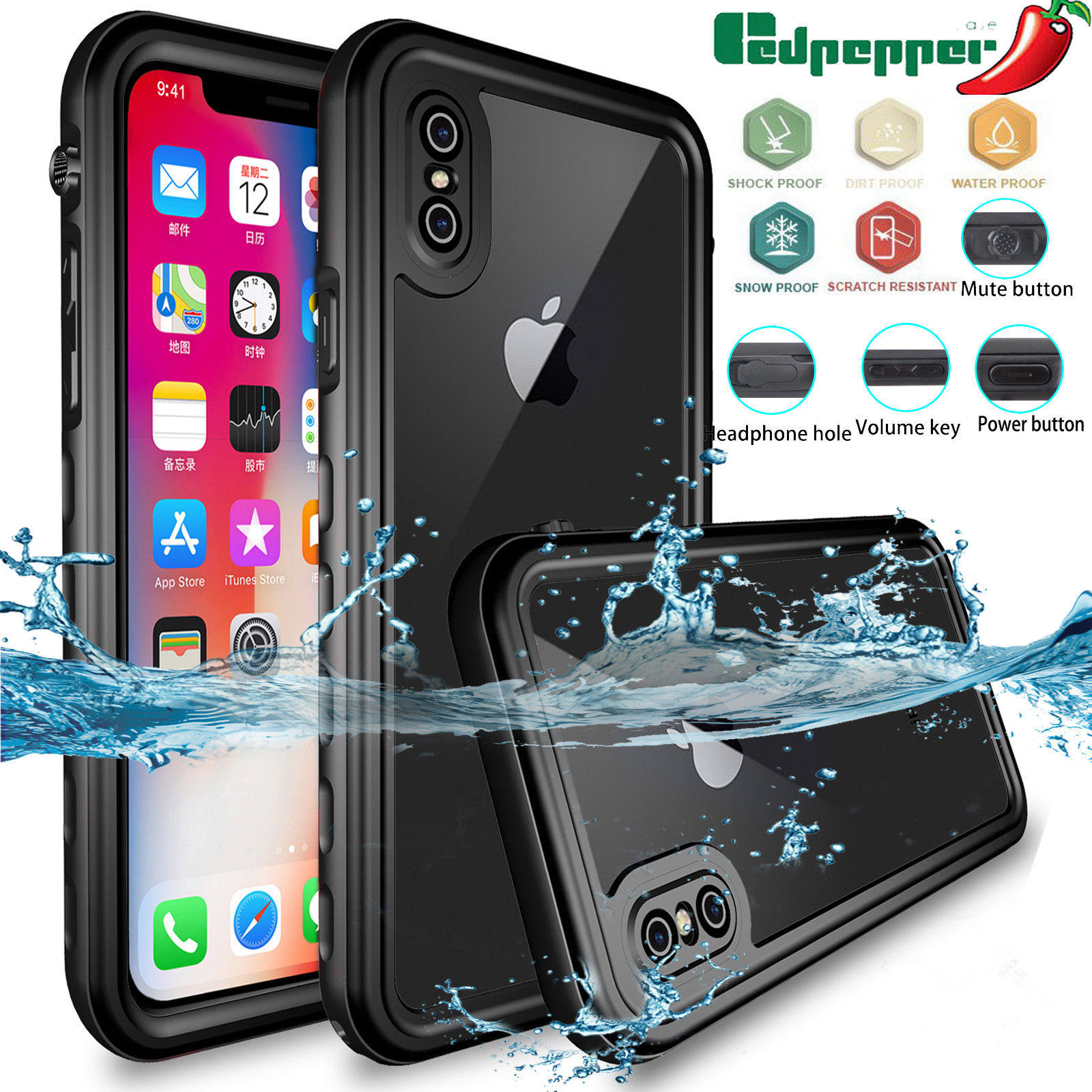 蘋果x防水潛手機殼 Waterproof diving Shockproof Case iphone x在類目 3C數碼配件, 手機配件, 手機保護套/殼中 - 來自Buy2taobao.com提供專業的淘寶代購服務