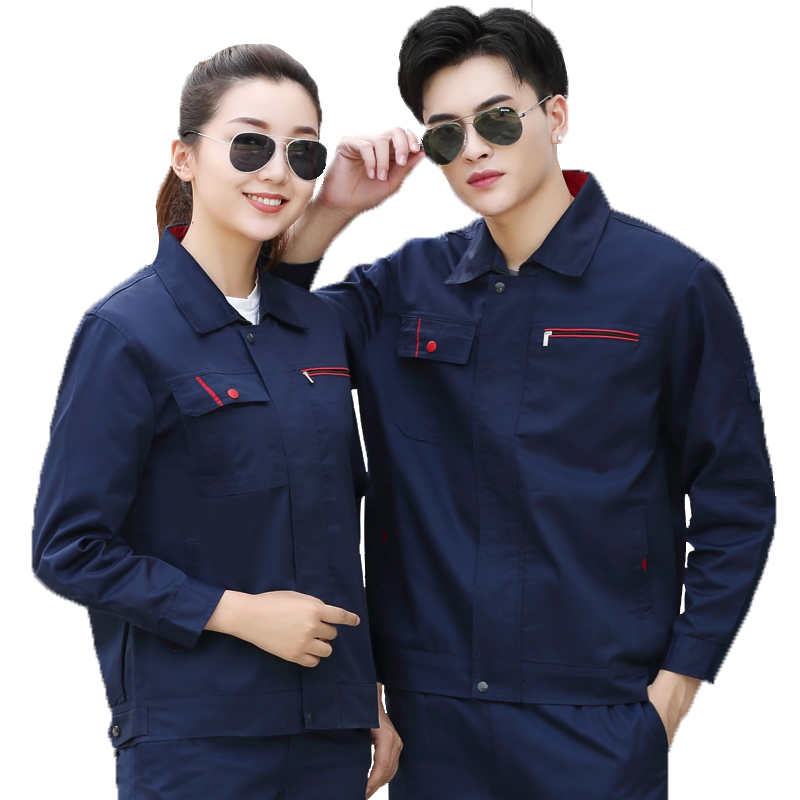 长袖耐磨工作服拉链口袋