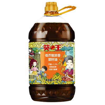 葵王低芥酸浓香菜籽油6.18L物理压榨非转基因桶装菜油